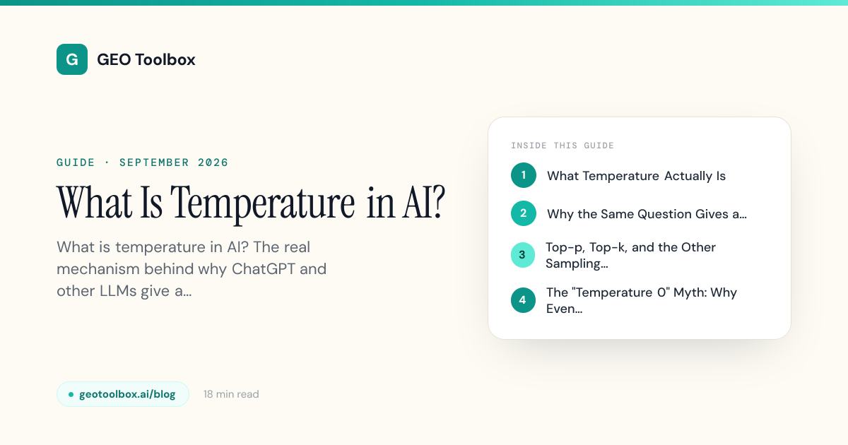 What Is Temperature in AI? Why You Get Different Answers | GEO Toolbox