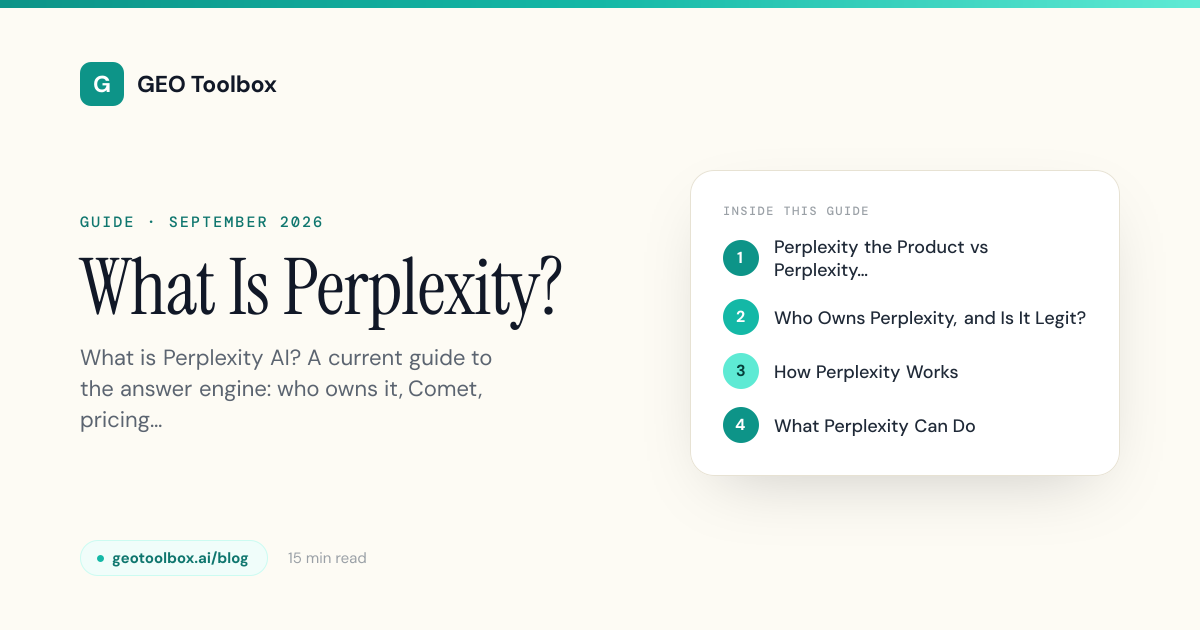 What Is Perplexity? The AI Answer Engine, Explained | GEO Toolbox